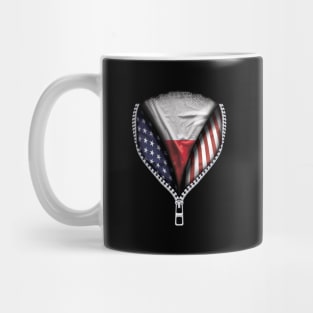 Polish Flag  Poland Flag American Flag Zip Down - Gift for Polish From Poland Mug